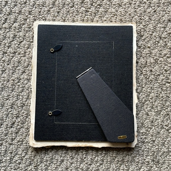 Beautiful Vintage Paper Mache Natural Dried Leaf Border Photo Frame In Cream/Tan - Picture 7 of 7